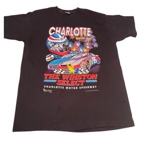 Vintage 95 Nascar Racing‎ Winston Charlotte Motor Speedway Single Stitch USA XL